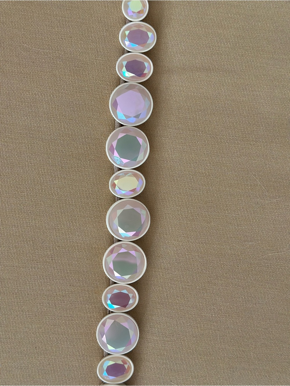 J.CREW Maximalist Brûlée Rare Vtg Cream Enamel Necklace Crystalline Spherical - Picture 6 of 15
